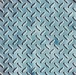 a large sheet of rough and pitted blue steel diamond or tread plate