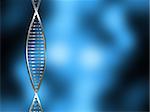 DNA strands on blur background