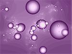Fractal rendition of Purple bubbles back ground