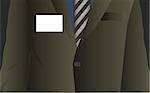 Vector - Business man dressed in formal attire with a name tag. Insert text in name tag.