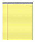 nice image of a yellow notepad with a page torn off