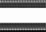 Abstract illustration of silver and black mesh on a horizontal axis with a white central section.