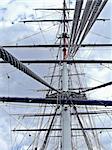 Big foremast on the old sail ship