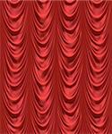 luxurious red velevet curtains such as on a stage or theatre