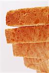 Closeup of bread slices crust