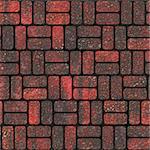 Background illustration of red brick walkway pattern