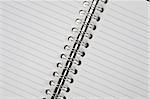 Open spiral bound notepad