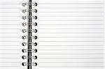 Open spiral bound notepad