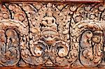 Carving of gopura at Banteay Sreiz, Cambodia