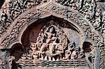 Carving of mandapa at Banteay Sreiz, Cambodia