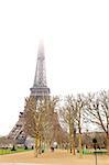 The Eiffel Tower in Paris, France. Copy space.