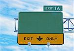 Highway sign - direction and exit sign