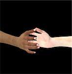 A handshake  representing multicultural friendship