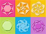3d yantra stars flowers symbols - computer generation
