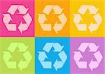 3d recycle icon - computer generated clipart