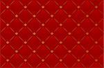 Vector illustration of red leather background with golden pattern