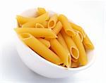 Delicious pasta in a white bowl