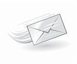 e-mail vector icon in black and white