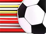 soccer ball on striped background 3d image