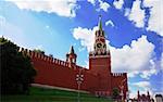 Spasskaya Tower of Moscow Kremlin on the Red Square