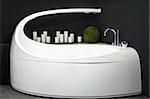 Modern bathtub with wellness relaxation hydro massage