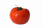 on photo red tomato. Isolated