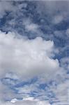 Blue sky and white fluffy clouds