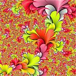 Decorative background, pattern from the abstract large and small colors and leaves.