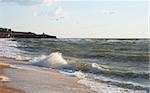 Sea surf wave break on coastline