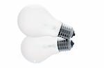 Ligth Bulb with Reflection on White Background