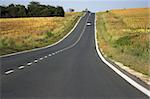 a empty road in the country