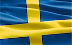 Flying Swedish Flag