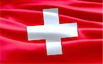 Flying Swiss Flag
