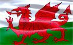 Flying Welsh Flag