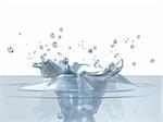 3d rendered illustration of a water splash