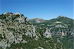 gourdon monastery overlooking the cote d,azur in the south of france