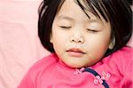 4 years old Asian girl sleeping