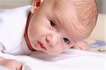 Sweet newborn trying to hold his head