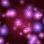 white stars over violet, pink and blue background with lights and gleams