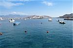 marina of Baska, Croatia, island Prvic in background