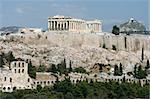 parthenon erechthion herodion and lycabetus the main landmarks of athens greece