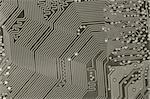 macro of toned computer circuit board