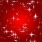 white stars over red background with feather center