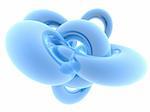 3d rendered illustration of abstract blue rings