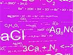 3d rendered illustration of a background with science formulas
