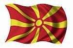 Flag of Macedonia waving in the wind