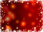 golden 3d stars over red background with lights and gleams