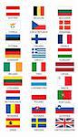 Flags of member states of Europen Union (EU)