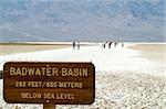 Badwater basin, Death Valley National Park, California, USA, 282 feet / 85.5 meters below sea level