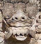 Barong carving on a Balinese temple